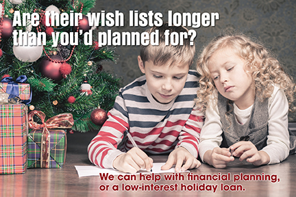 We can help with a holiday loan